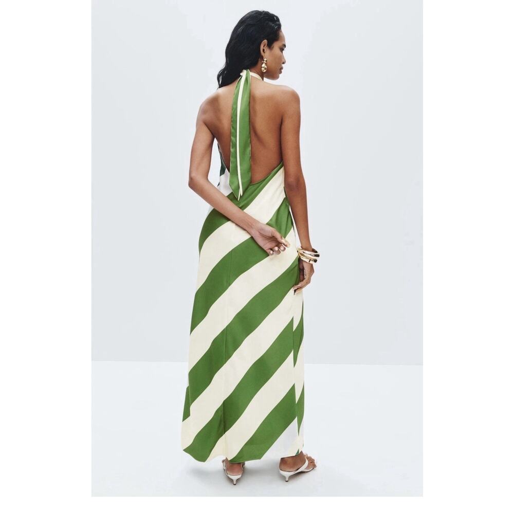Ronny Kobo Green Chantell Dress Size L with Fabric Pull - Picture 2 of 9